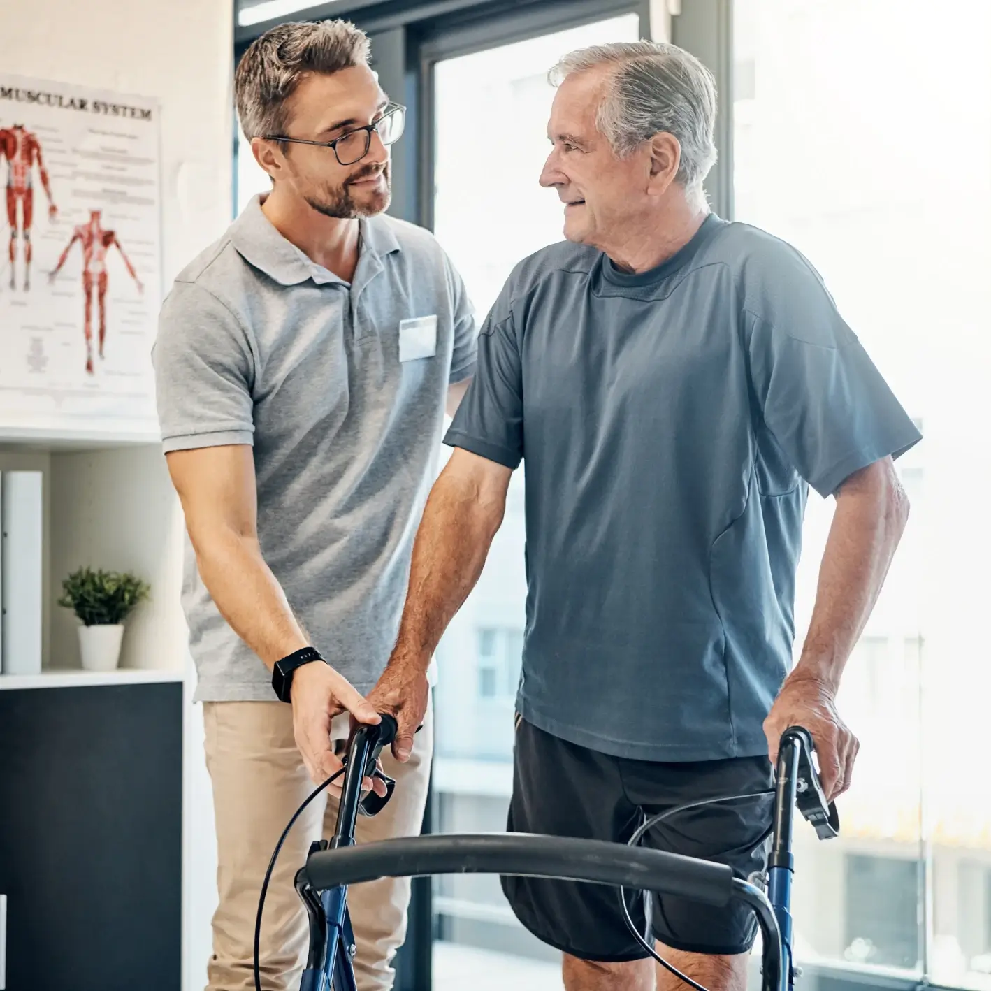 Geriatric and mobility physiotherapy for seniors to maintain independence and prevent falls.